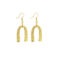 Open Arch Brass Statement Earrings | Bundi