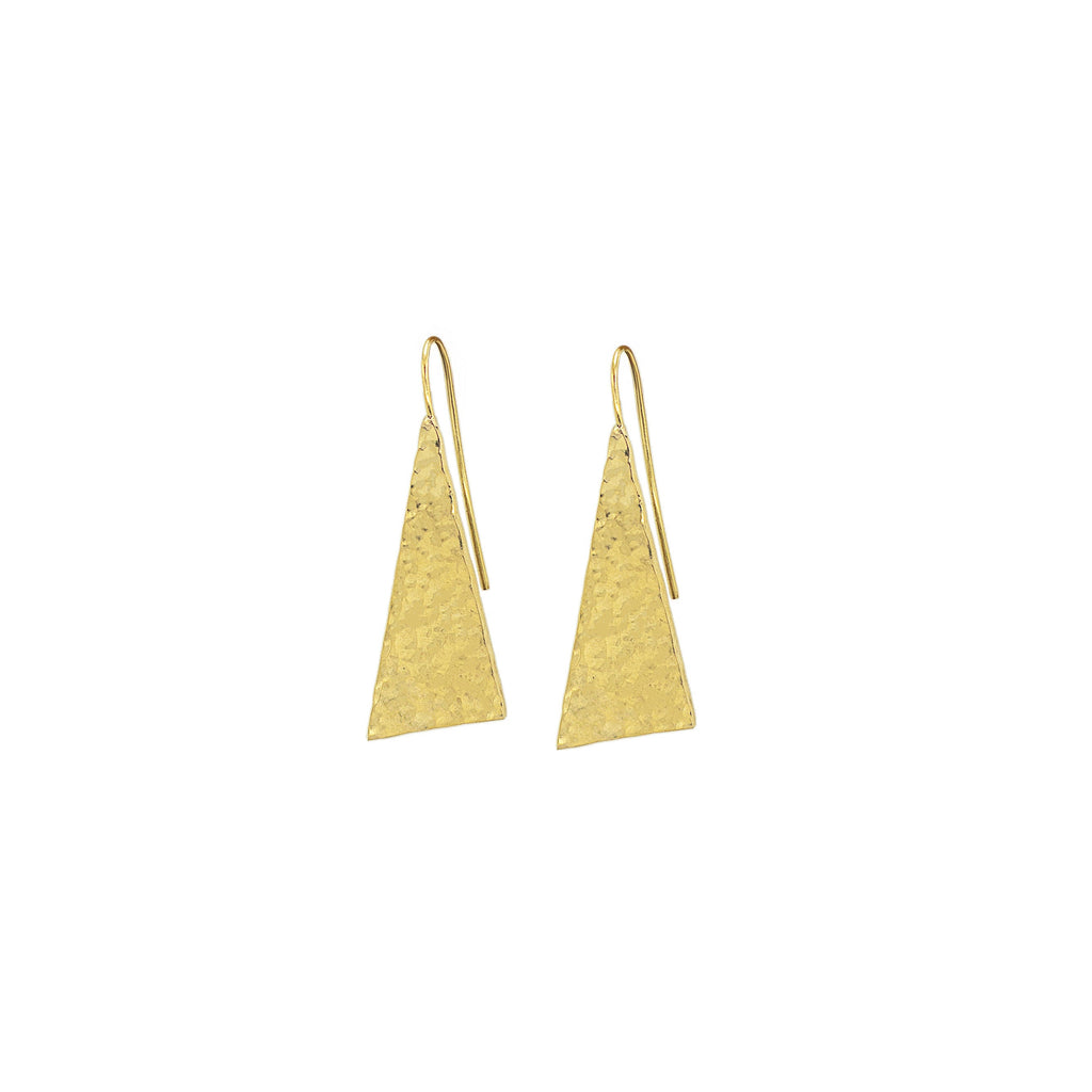 Solid Triangle Brass Drop Earrings for Men & Women | Ziwa