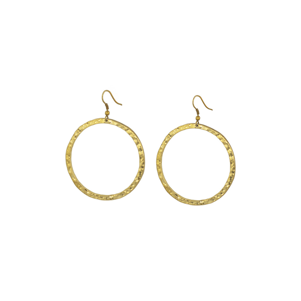 Circle Hoop Brass Earrings for Women | Sura