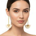 Brass & Bone Drop Earrings for Women | Koa