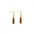 Brass & Horn Teardrop Dangle Earrings | Guru