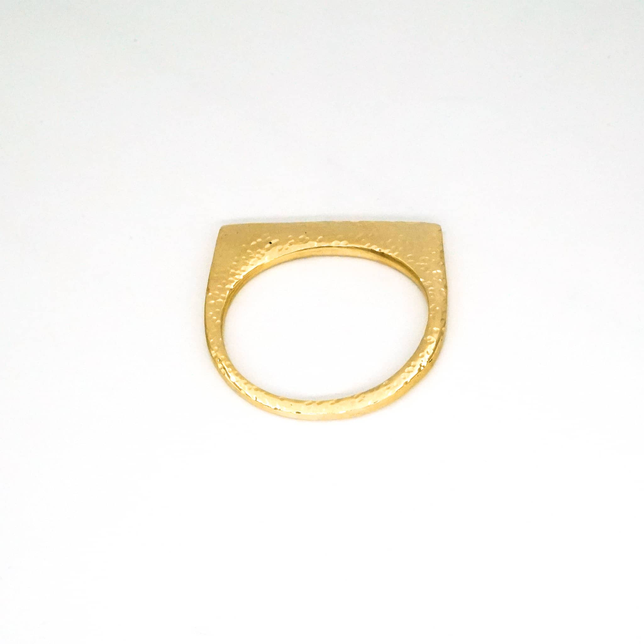 Hammered Square Brass Bangle | Kesho