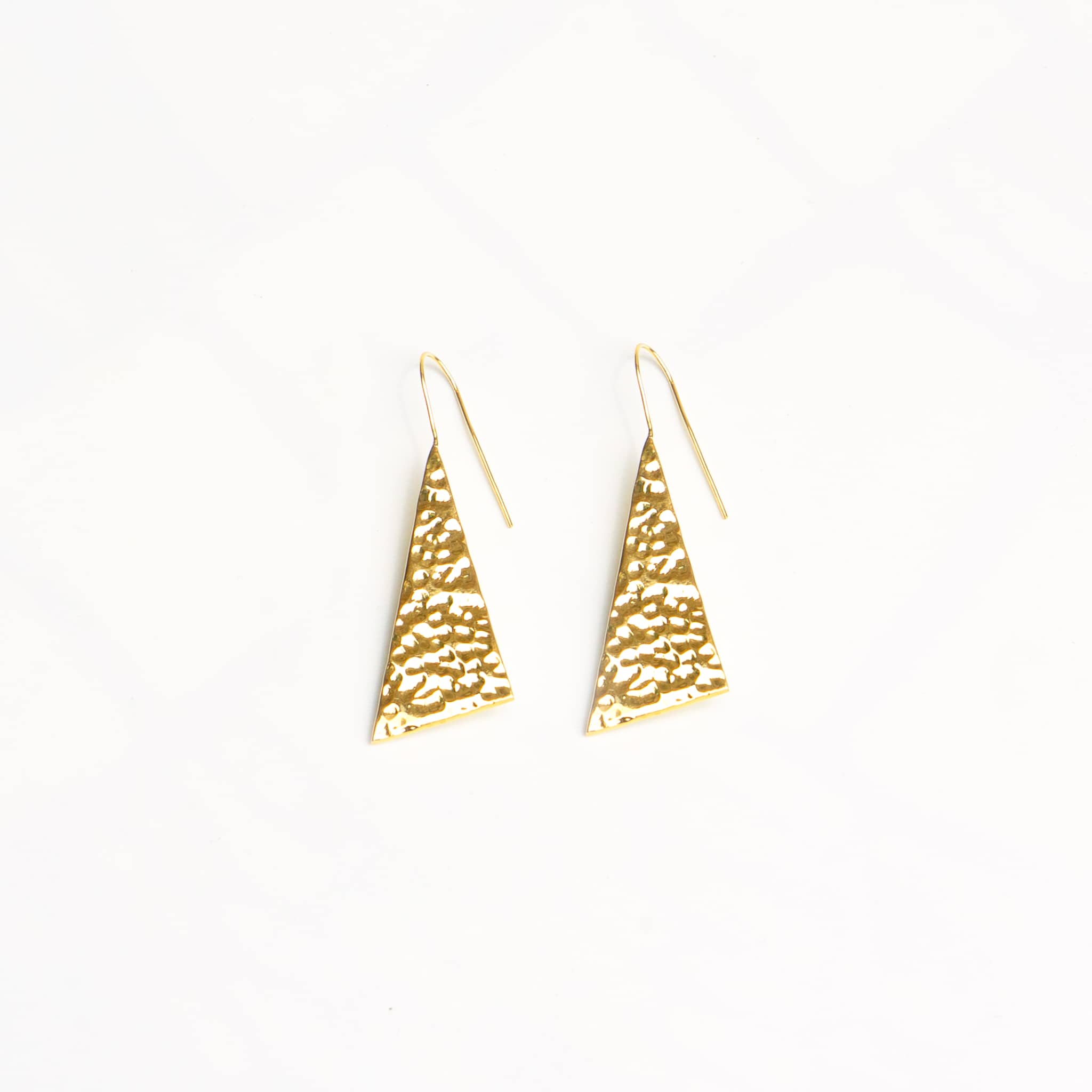 Solid Triangle Brass Drop Earrings for Men & Women | Ziwa