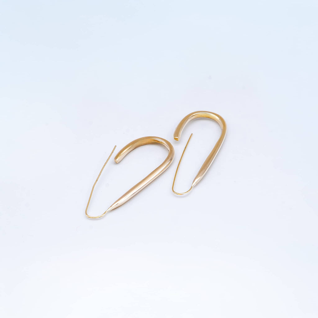 U-Shaped Open Brass Hoop Earrings | Ona
