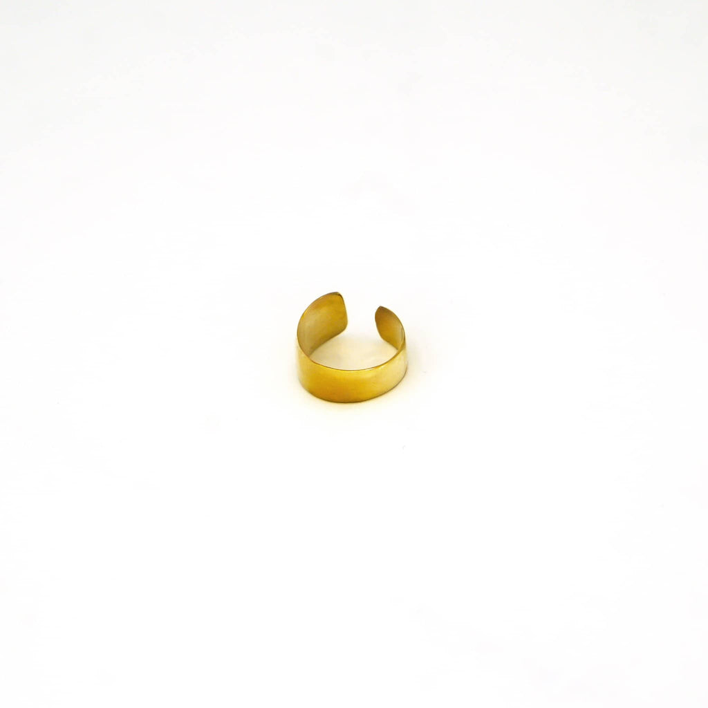 Wide Band Brass Cuff Ring for Men & Women | Penda