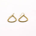 Twisted Brass Hoop Earrings for Women | Rosa