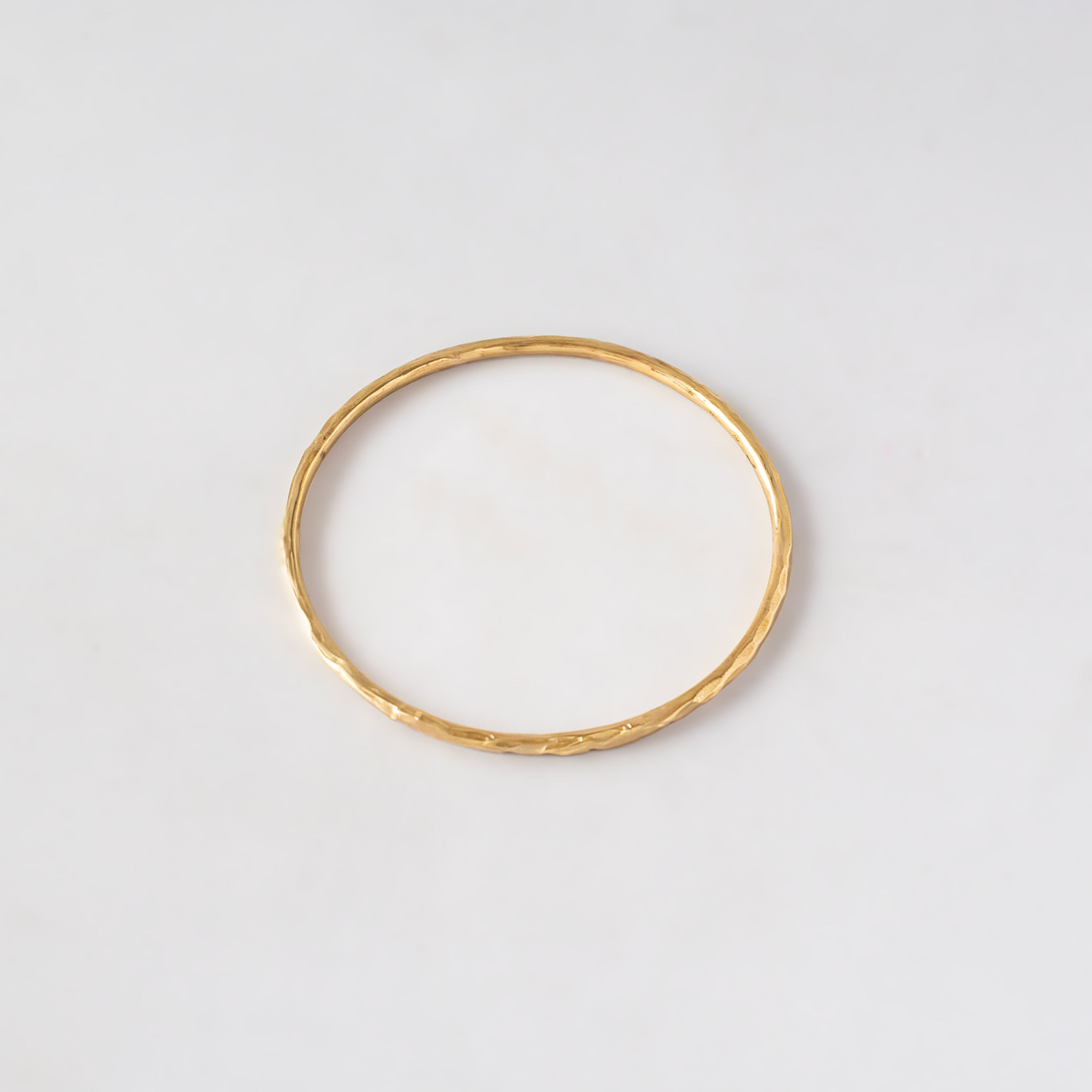 Thin Textured Brass Bangle | Raha